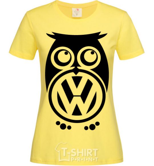 Women's T-shirt Volkswagen Owl cornsilk фото