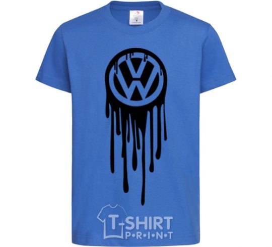 Kids T-shirt Volkswagen blotch royal-blue фото