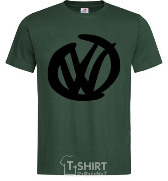 Men's T-Shirt Volkswagen felt-tip pen bottle-green фото