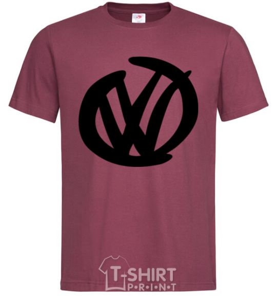 Men's T-Shirt Volkswagen felt-tip pen burgundy фото