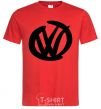 Men's T-Shirt Volkswagen felt-tip pen red фото