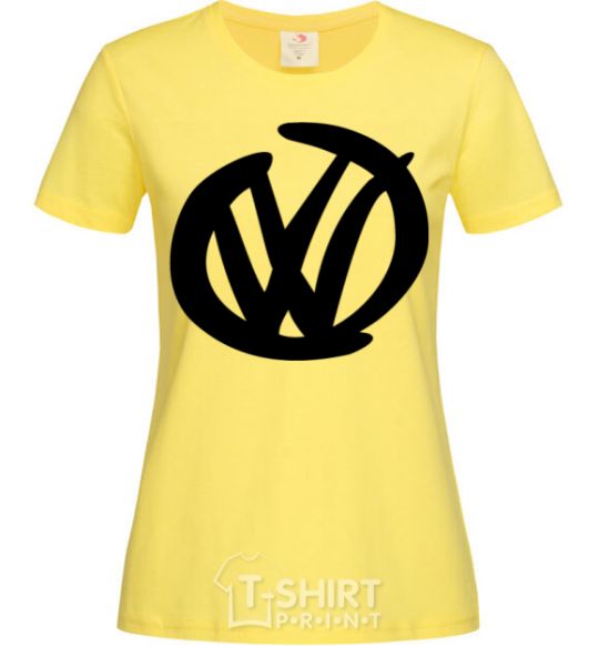 Women's T-shirt Volkswagen felt-tip pen cornsilk фото