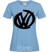 Women's T-shirt Volkswagen felt-tip pen sky-blue фото