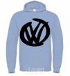 Men`s hoodie Volkswagen felt-tip pen sky-blue фото