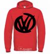 Men`s hoodie Volkswagen felt-tip pen bright-red фото