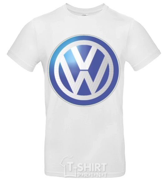 Men's T-Shirt Volkswagen color logo White фото