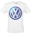 Men's T-Shirt Volkswagen color logo White фото