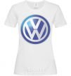 Women's T-shirt Volkswagen color logo White фото