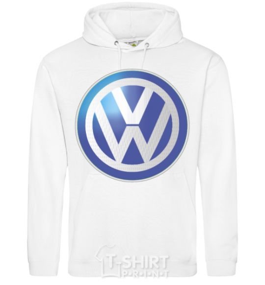 Men`s hoodie Volkswagen color logo White фото