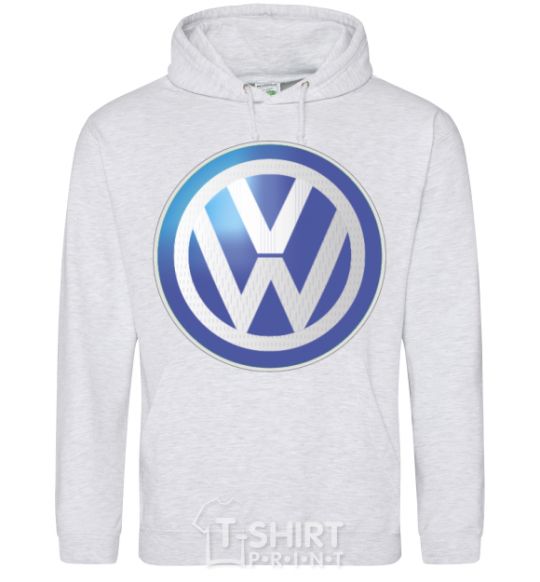 Men`s hoodie Volkswagen color logo sport-grey фото