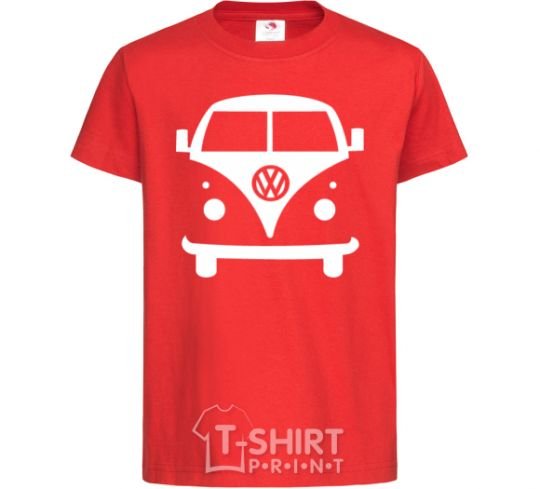 Детская футболка Volkswagen car Красный фото