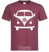 Men's T-Shirt Volkswagen car burgundy фото