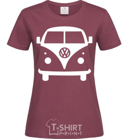 Женская футболка Volkswagen car Бордовый фото