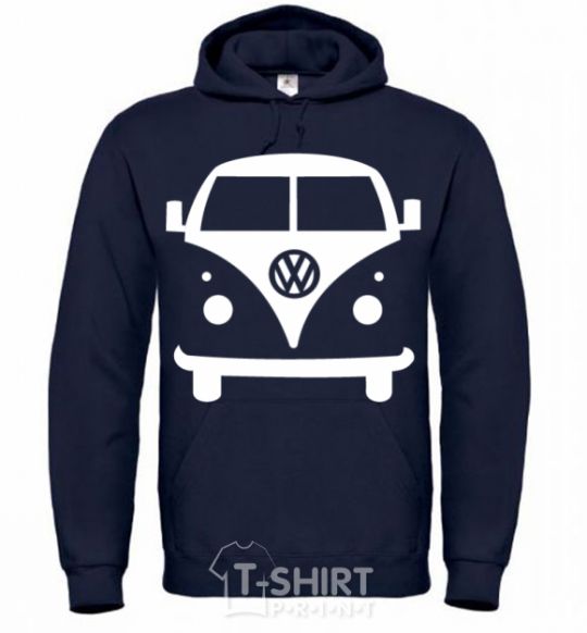 Men`s hoodie Volkswagen car navy-blue фото