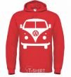 Мужская толстовка (худи) Volkswagen car Ярко-красный фото