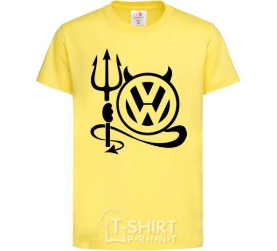 Kids T-shirt Volkswagen devil cornsilk фото
