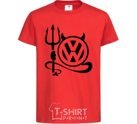 Kids T-shirt Volkswagen devil red фото
