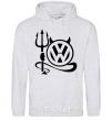 Men`s hoodie Volkswagen devil sport-grey фото