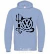 Men`s hoodie Volkswagen devil sky-blue фото