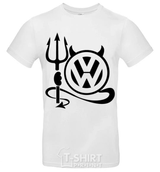 Men's T-Shirt Volkswagen devil White фото