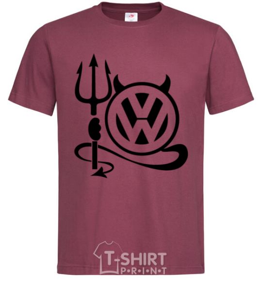 Men's T-Shirt Volkswagen devil burgundy фото