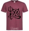 Men's T-Shirt Volkswagen devil burgundy фото