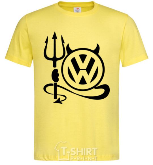 Men's T-Shirt Volkswagen devil cornsilk фото