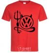 Мужская футболка Volkswagen devil Красный фото