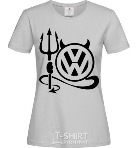 Women's T-shirt Volkswagen devil grey фото