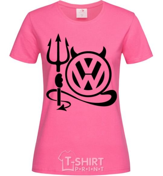 Women's T-shirt Volkswagen devil heliconia фото