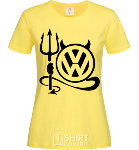 Женская футболка Volkswagen devil Лимонный фото