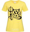 Women's T-shirt Volkswagen devil cornsilk фото