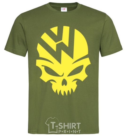 Men's T-Shirt Volkswagen skull millennial-khaki фото