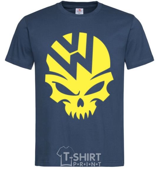 Men's T-Shirt Volkswagen skull navy-blue фото