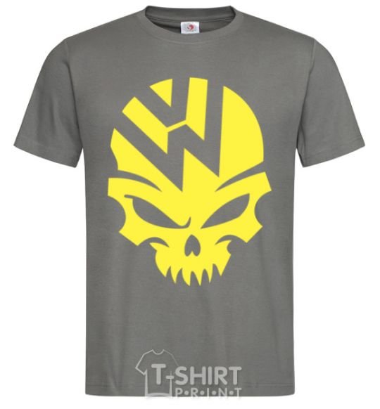 Men's T-Shirt Volkswagen skull dark-grey фото