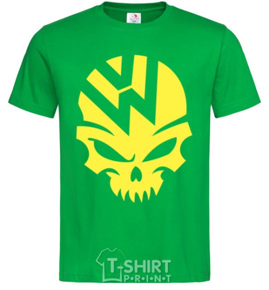 Men's T-Shirt Volkswagen skull kelly-green фото