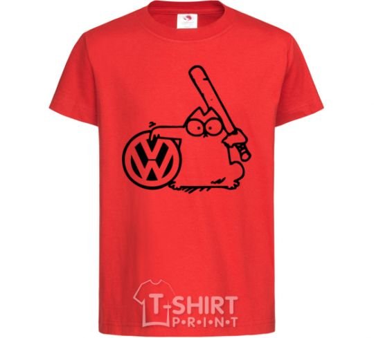 Детская футболка Danger Volkswagen Красный фото