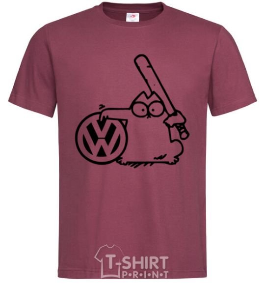 Men's T-Shirt Danger Volkswagen burgundy фото