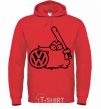 Men`s hoodie Danger Volkswagen bright-red фото