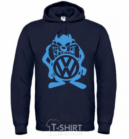 Men`s hoodie VW cartoon navy-blue фото