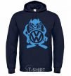 Men`s hoodie VW cartoon navy-blue фото