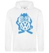 Men`s hoodie VW cartoon White фото