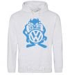 Men`s hoodie VW cartoon sport-grey фото