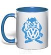 Чашка с цветной ручкой Мульт VW Ярко-синий фото
