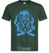 Men's T-Shirt VW cartoon bottle-green фото