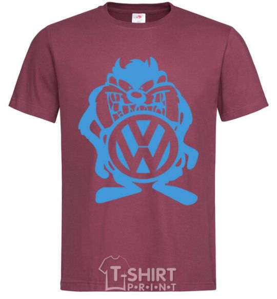 Men's T-Shirt VW cartoon burgundy фото