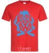 Men's T-Shirt VW cartoon red фото