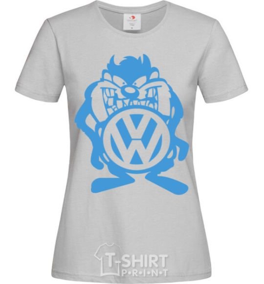 Women's T-shirt VW cartoon grey фото