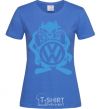 Women's T-shirt VW cartoon royal-blue фото