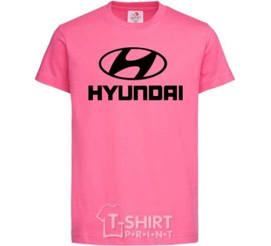 Kids T-shirt Hyundai logo heliconia фото
